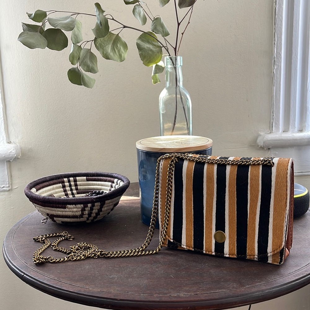 Madewell leather/ calf hair mini bag